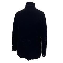 186005 BURBERRY BLACK LABEL バーバリーブラックレーベル ダウンジャケット M ブラック/ノバチェック ベロア/アセテート/ナイロン [0000000000374]の画像