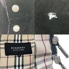 186005 BURBERRY BLACK LABEL バーバリーブラックレーベル ダウンジャケット M ブラック/ノバチェック ベロア/アセテート/ナイロン [0000000000374]の画像