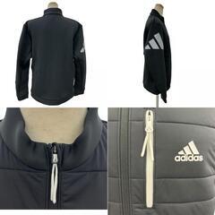 186004 現状品 adidas アディダス adidas 美品☆adidas golf 長袖ジップジャケット ブラック HG8295 アディダス　ゴルフ ポリエステル/ポリウレタン/ナイロン メンズ [0000000000380]の画像
