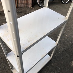 スチールラック 4段 ホワイト 60cm×30cm×高さ120cmの画像
