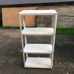 スチールラック 4段 ホワイト 60cm×30cm×高さ120cmの画像