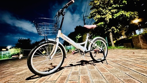 PROVROS (プロブロス) P-206 折りたたみ自転車 20インチ シマノ6段ギア カゴ・ワイヤー錠・ライト付き