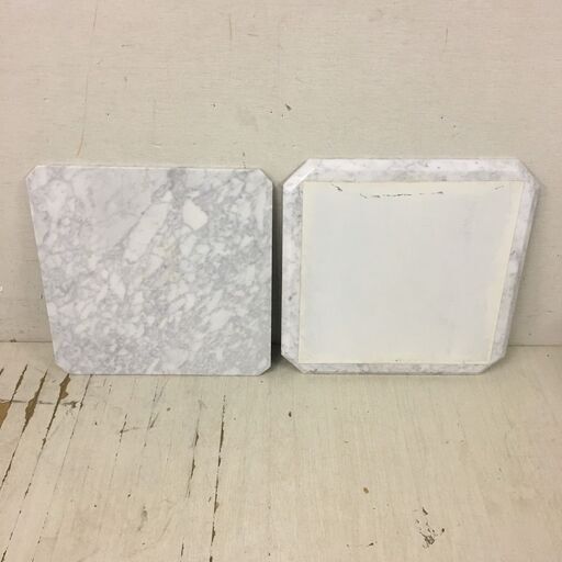  25023  大理石サイドテーブル　2段　幅50cm    ◆大阪市内・東大阪市他 6,000円以上ご購入で無料配達いたします！◆ 