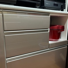 ニトリ食器棚 アルミナ ホワイトxグレージュ