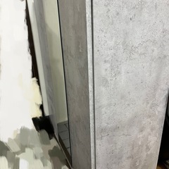 鏡付きシューズボックス 下駄箱の画像