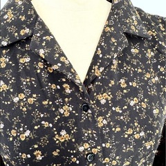 限定！美品earth music&ecology 花柄シフォンシャツワンピースの画像