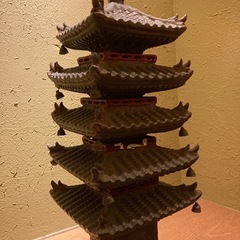 無料配送アンティーク五重の塔の画像