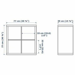 IKEA イケア シェルフユニット ホワイト 白 77x77cm b70351886 KALLAX カラックスの画像