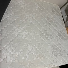 【取引中】白ダブルベッド  マットレスセットの画像
