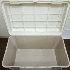 屋外収納ボックス IRISワイドストッカー 105L ブラウン ベージュの画像