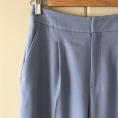 NOLLEY'S  ノーリーズ タックパンツ　ブルー ウールの画像