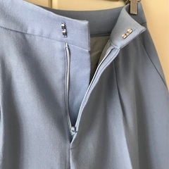 NOLLEY'S  ノーリーズ タックパンツ　ブルー ウールの画像