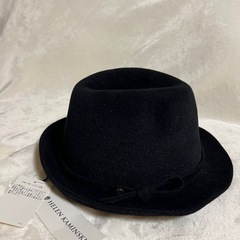 【新品タグ付】ヘレンカミンスキー　中折れ　ハット　ウールフェルト　アンゴラ　黒の画像