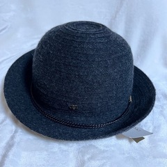 【新品タグ付】ヘレンカミンスキー　ハット　ウールフェルト　カシミヤ　ダークグレーの画像