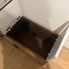 【0円】ニトリ リガーレ 上置き 60cm 食器棚 収納　ブラウン 白の画像