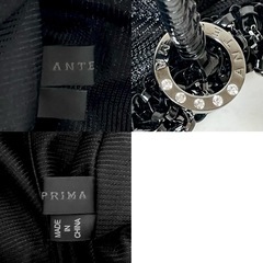 【未使用品】ANTEPRIMA アンテプリマ スクエア グリッター ワイヤーバッグ エナメルブラックの画像