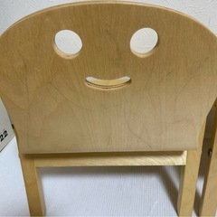 【2脚セット】木製 キッズチェア ローチェア ヘビーチェア イス 椅子 中古の画像