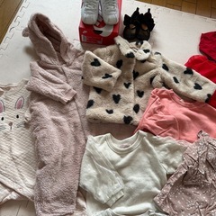 【80cm】ベビー服 靴 スタイ 秋冬 女の子 まとめ売り H&M UNIQLOの画像