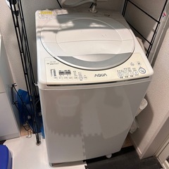AQUA　9kg洗濯機 おまけでランドリーラックも