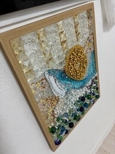 ハンドメイドの絵画風オブジェ
