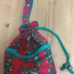 巾着袋　赤の画像