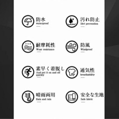 【新品】前開きロングレインコート 3XL 黒 ポンチョ 雨具 撥水の画像