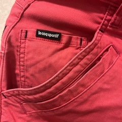 Le Coq Sportif GOLF ストレッチ ゴルフパンツ メンズ ピンク系／Dカン付き・機能性◎の画像