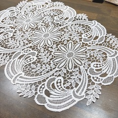 テーブルクロス　ヨーロピアンレース　30×45㎝　敷物　コーヒーテーブル　21の画像