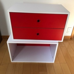 棚　（引き出し×1と棚×1）の画像