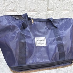 旅行　ボストンバッグ　キャスター付き　大容量　ブルー　青　ボストンキャリー　14の画像