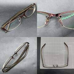 H379　GUCCI グッチ サングラス　GG-9606J 37W 53□17-136 TITAN　ブランドロゴ メガネ 眼鏡 度あり アイウェア チタン ブラウン系 メンズ レディースの画像