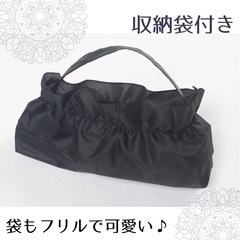 折り畳み傘　折りたたみ　黒　日傘　晴雨兼用　ロリータ　フリル　ブラック　38の画像