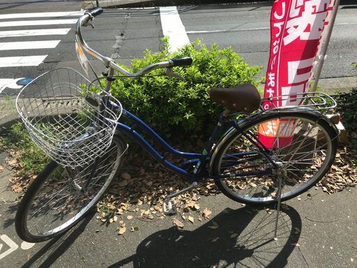 リサイクルショップどりーむ鹿大前店　No.433　22265W　青色　27インチ　ダイナモタイプライト付き　鍵なし