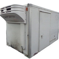 トラックコンテナ 箱 3250x1830x2000 横扉付 アルミバン 冷凍冷蔵 保冷 倉庫 物置 ガレージ コンテナハウス 愛媛よりの画像