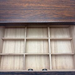 からくりたんす 木製 三段 ミニ箪笥 和家具 小物入れ 収納 からくり引き出し 秘密箱 伝統工芸 インテリア 説明紙付 レトロ 古民家風の画像