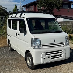 軽バン　エブリィ　4wd 4AT  92000km 車検2年　ルーフキャリアの画像