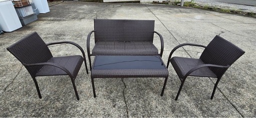 ラタン調　ガーデンファニチャーせっとセット