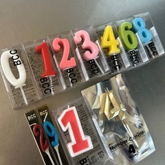 数字　ろうそくセットの画像