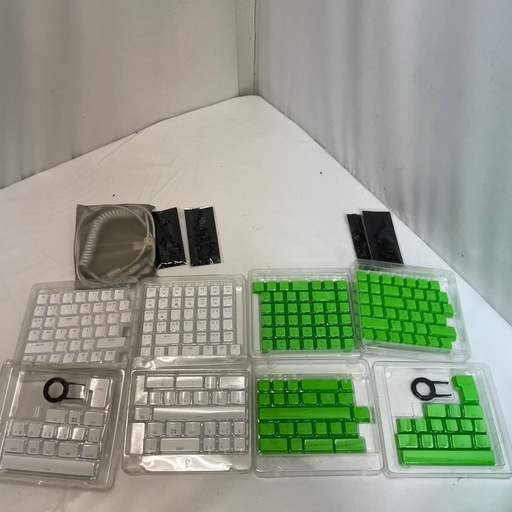 RAZER PBT KEYCAP+COILED CABLE Green、White2点セット