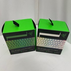 RAZER PBT KEYCAP+COILED CABLE Green、White2点セットの画像