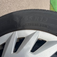 中古サマータイヤ　ホイール4本（鉄　ホンダカバー付）155/65R13 2021年製　ブリヂストン　ネクストリーの画像