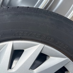 中古サマータイヤ　ホイール4本（鉄　ホンダカバー付）155/65R13 2021年製　ブリヂストン　ネクストリーの画像