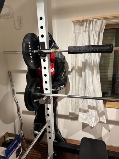 バーベルシャフト短い方約180cm 100キロセット