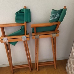 ファインフィールド　木製折りたたみチェアー2脚セットの画像