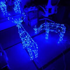 トナカイ クリスマス イルミネーション 2体 電飾 LED ブル...