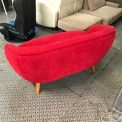 ジャングルジャングル貝塚店　2人用ソファ　2人掛け　レッド　お洒落　可愛い　貝塚市　二色浜　リサイクルショップの画像