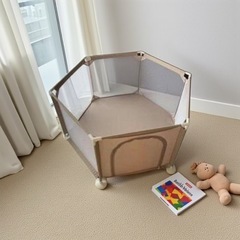 西松屋 スマートエンジェル ソフトベビーサークル 取扱説明書付き 収納袋付き 中古品販売の画像