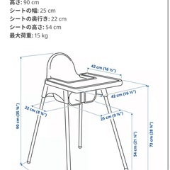 IKEA  イケア　ハイチェア　ベビーチェア　トレイ付き　子ども　食事　離乳食　イス　赤ちゃん　ベビーの画像