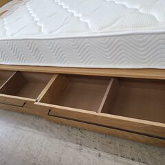 【値下げしました！】J1510【リユースのサカイ柏店】MUJI　良品計画　シングルベッド　マットレス付き 合計参考価格：157,900円　クリーニング済みの画像