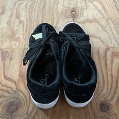 オシャレ🍀靴👟スニーカー厚底レディース24.0cm汚れアリ💦厚底スニーカー黒の画像